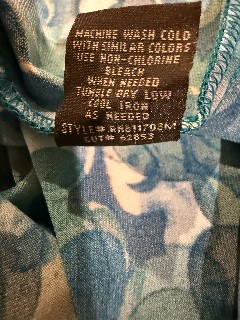 Connected Apparel Blue Abstract Print Ruched Sheath Dress Size 6 - Picture 13 of 13